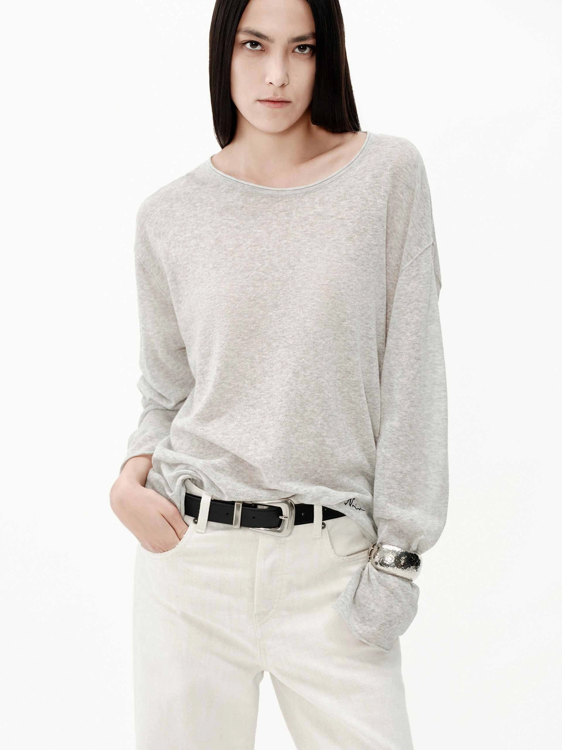 Lightweight Loose Sweater Temperature Regulating Fibers
