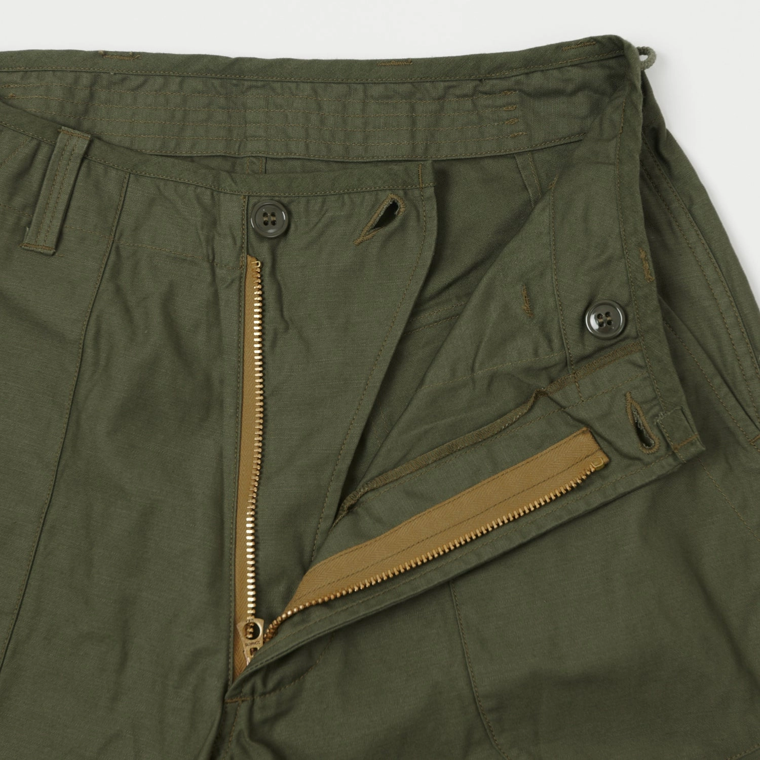 Elastic waist Stable Shape Buzz Rickson's U.S. Army Cold Weather Trouser - Olive