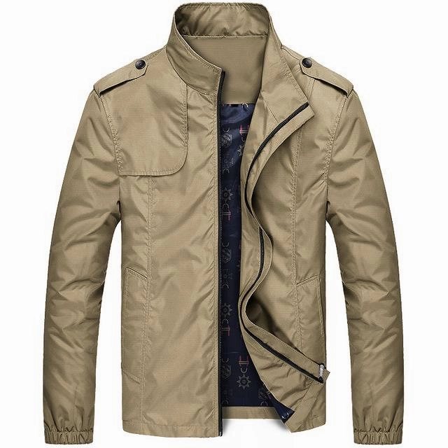 West Louis? Designer Business-Man Windbreaker Jacket Quick Access Pockets