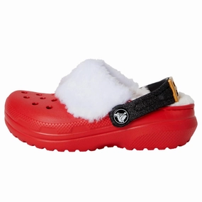 Crocs Santa Lined Clog Varsity Red/Multi  210932-6WE Toddler Comfort Soles