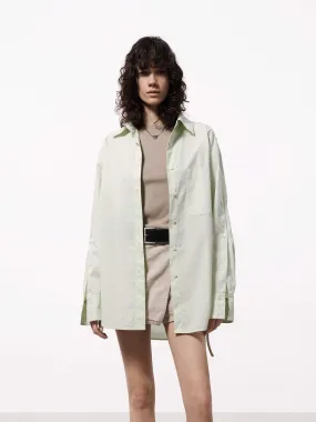 handmade touch Designer Touch Button Sleeve Loose Shirt