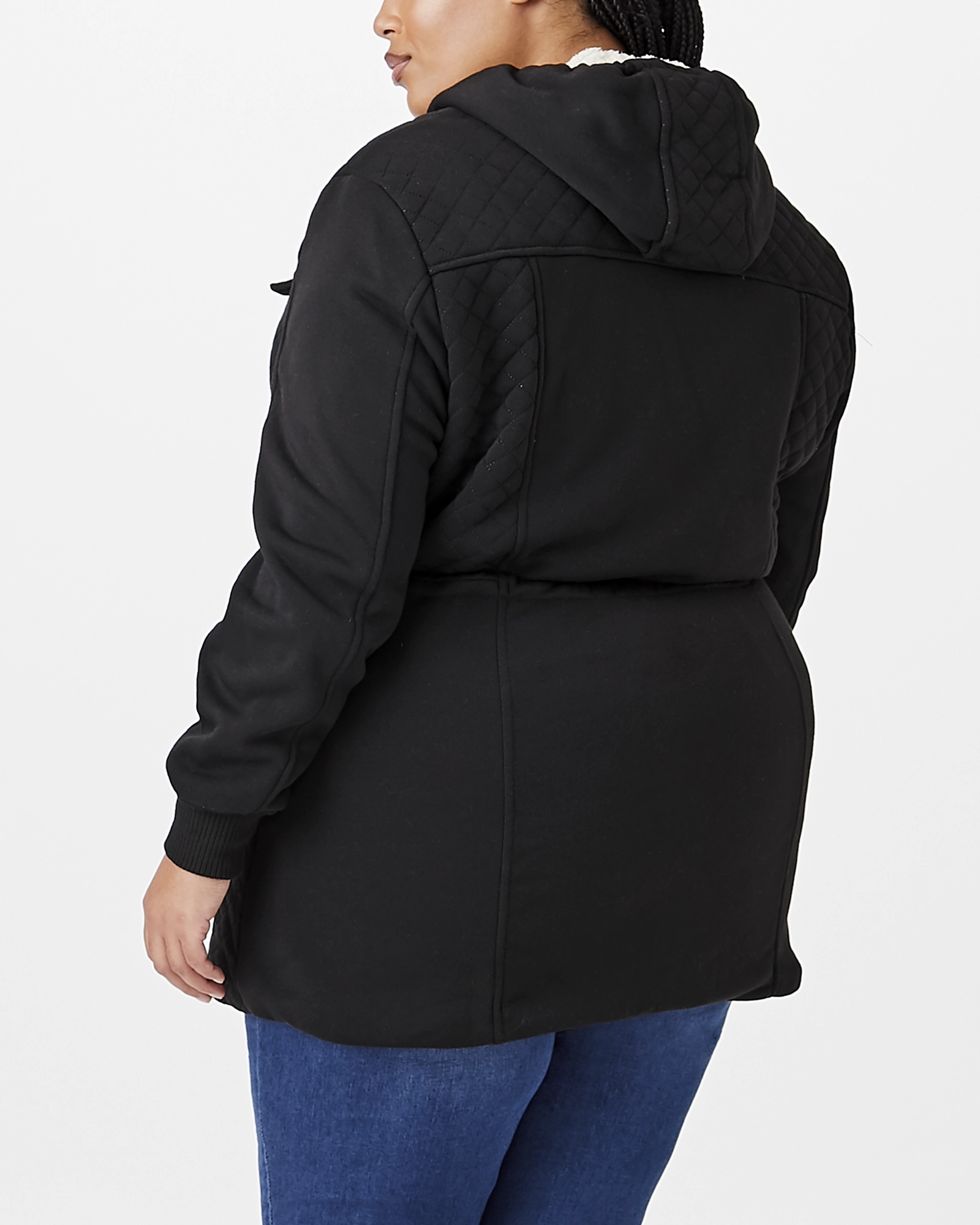 Primrose Quilted Hooded Jacket | Black Neutral Tones