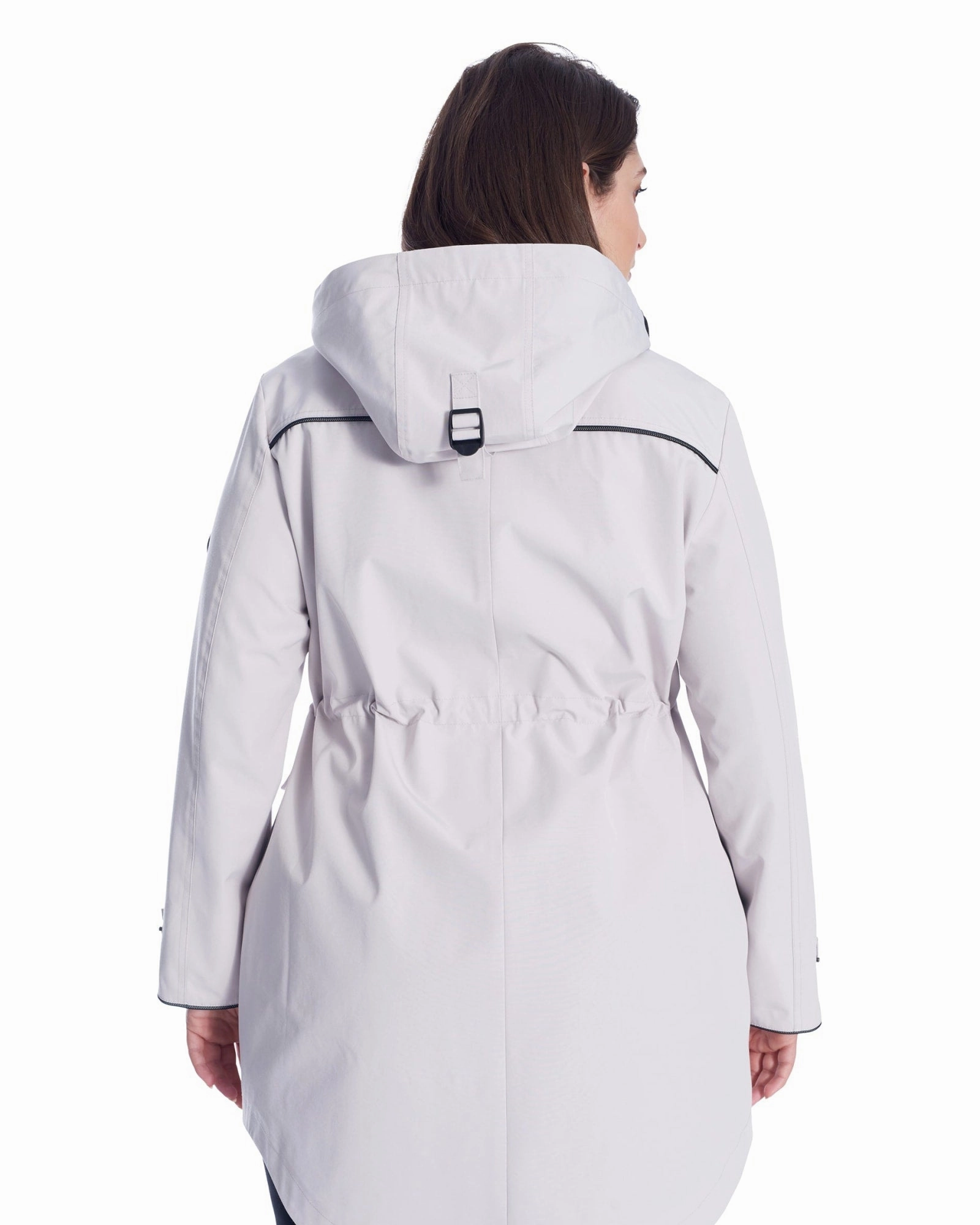 Classic Jacket Drawstring Raincoat | Platinum