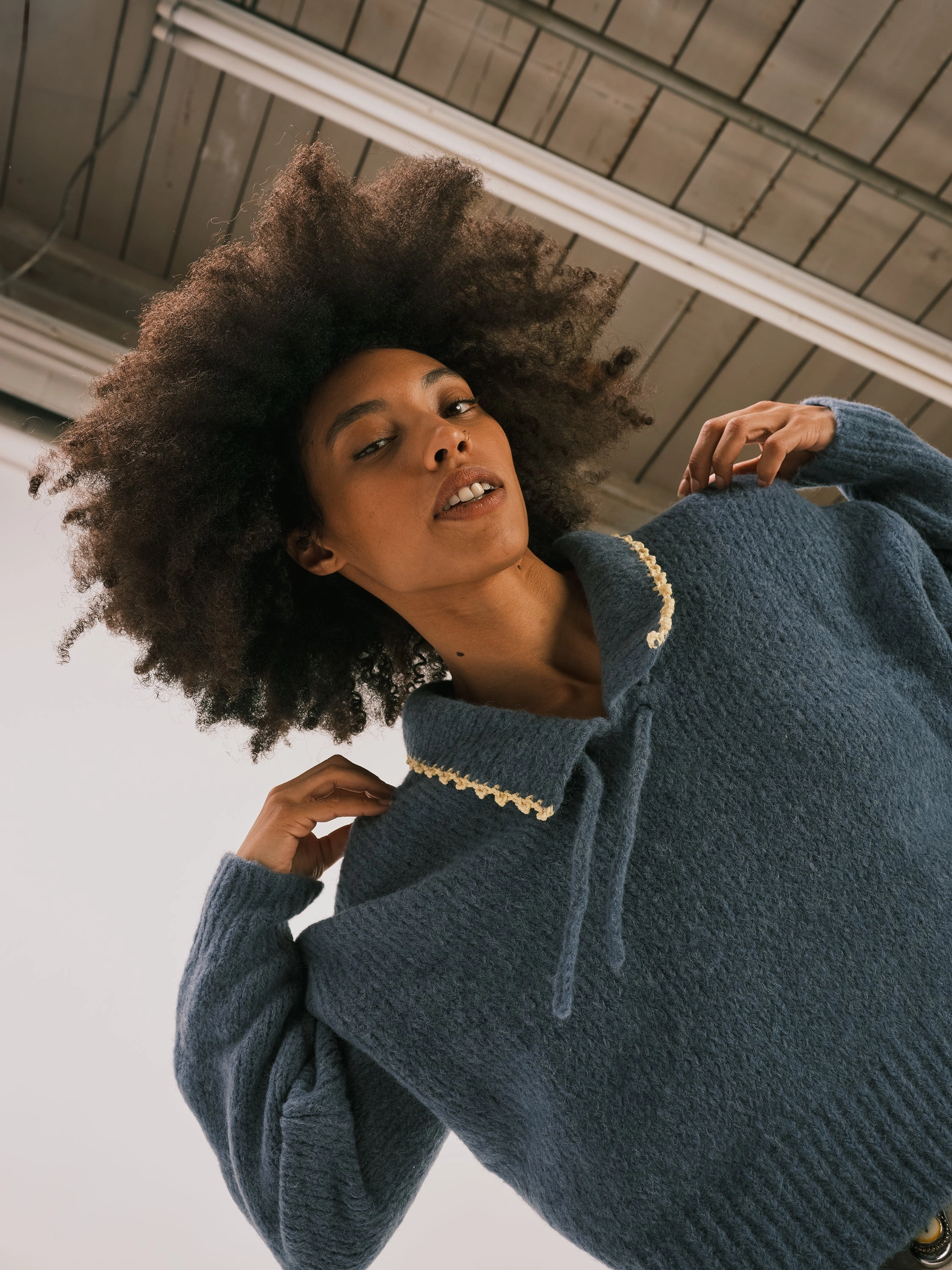 Maya Sweater - Lake Tagless Labeling