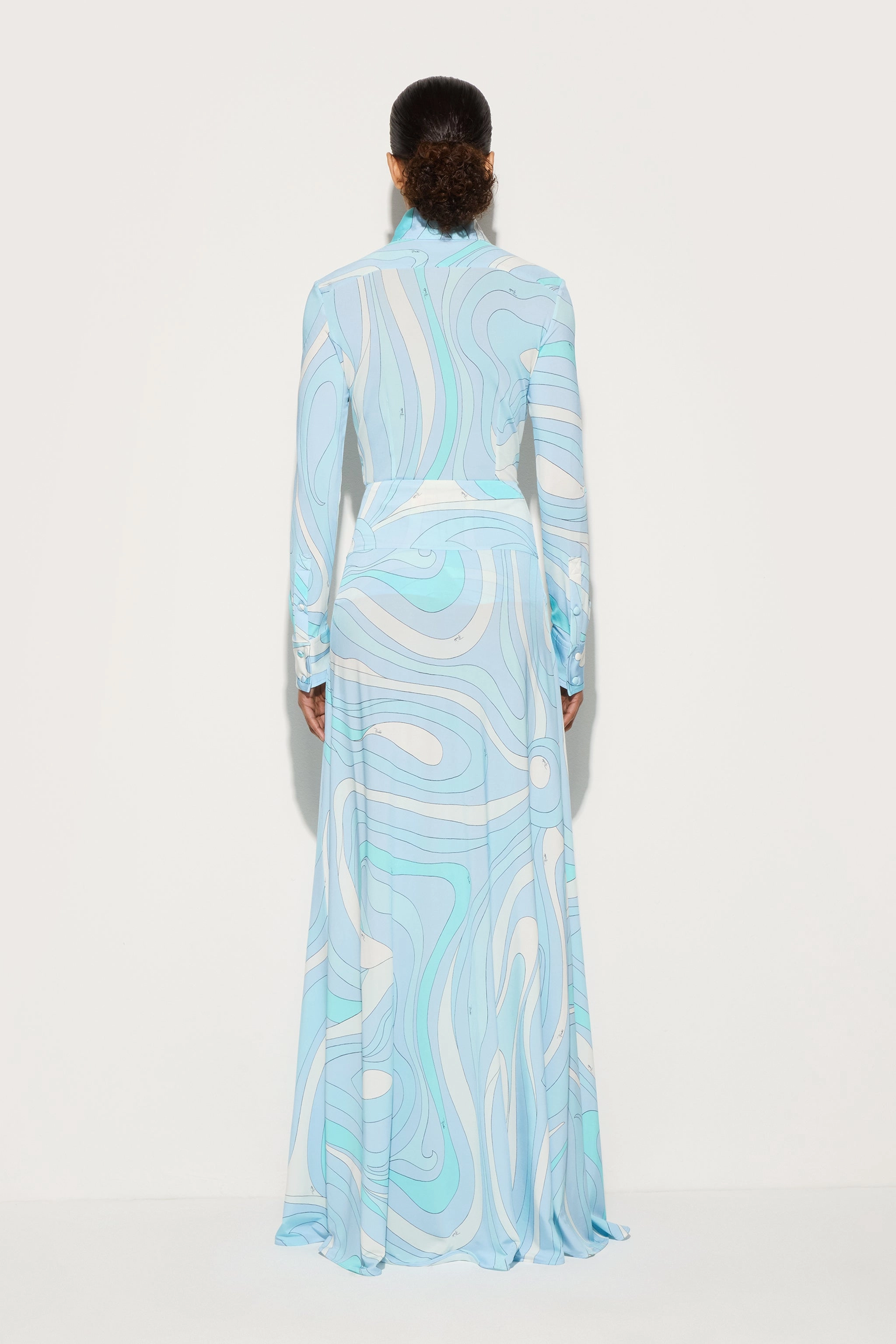 Marmo Print Long Skirt Smart Design