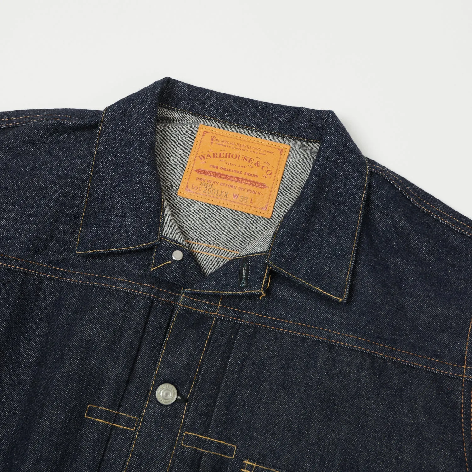 Warehouse & Co 2001XX (2000XX) 1947 Model Type I Denim Jacket - Raw Neutral Look