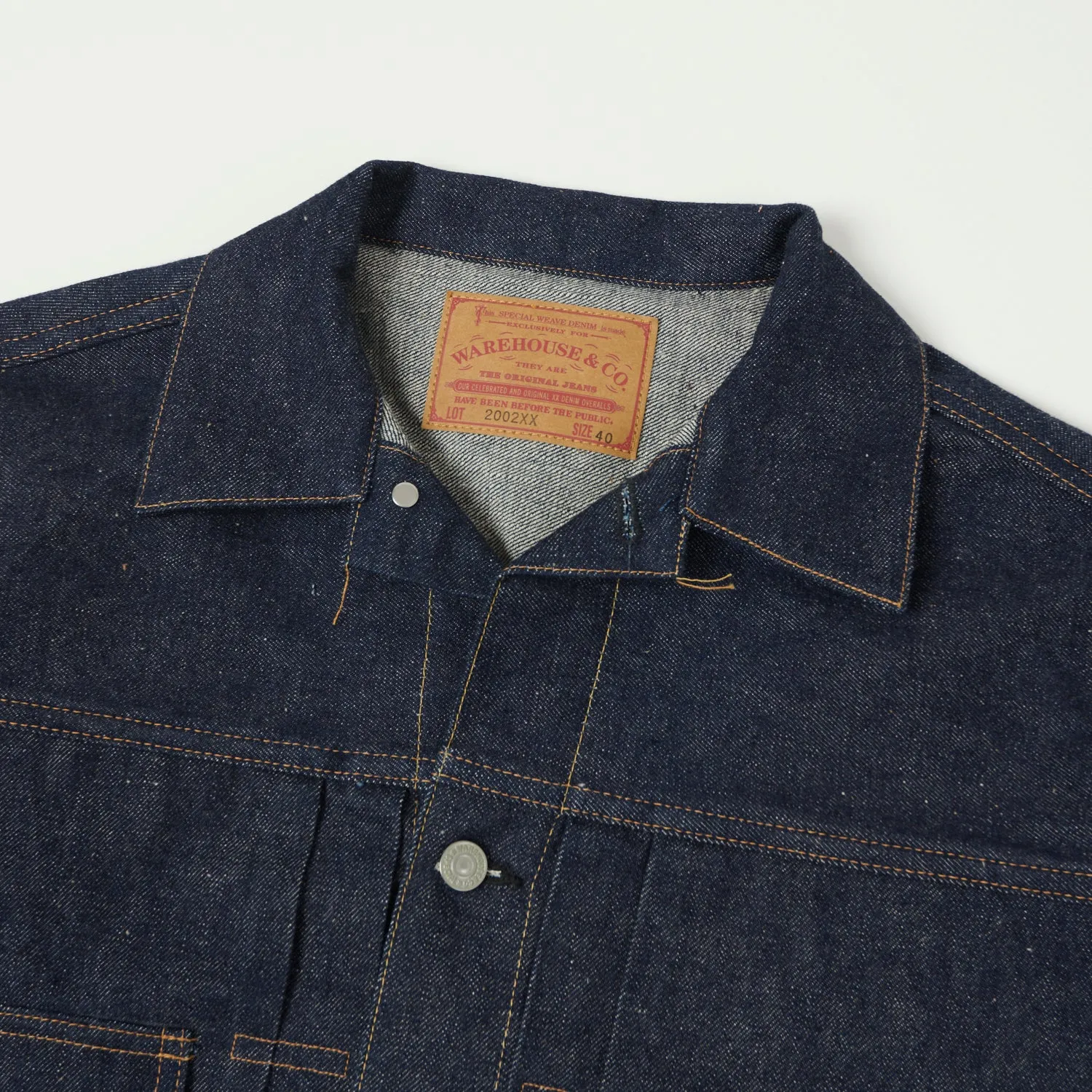 YKK Fasteners Warehouse & Co 2002XX Early 1960's Type II Denim Jacket - Raw