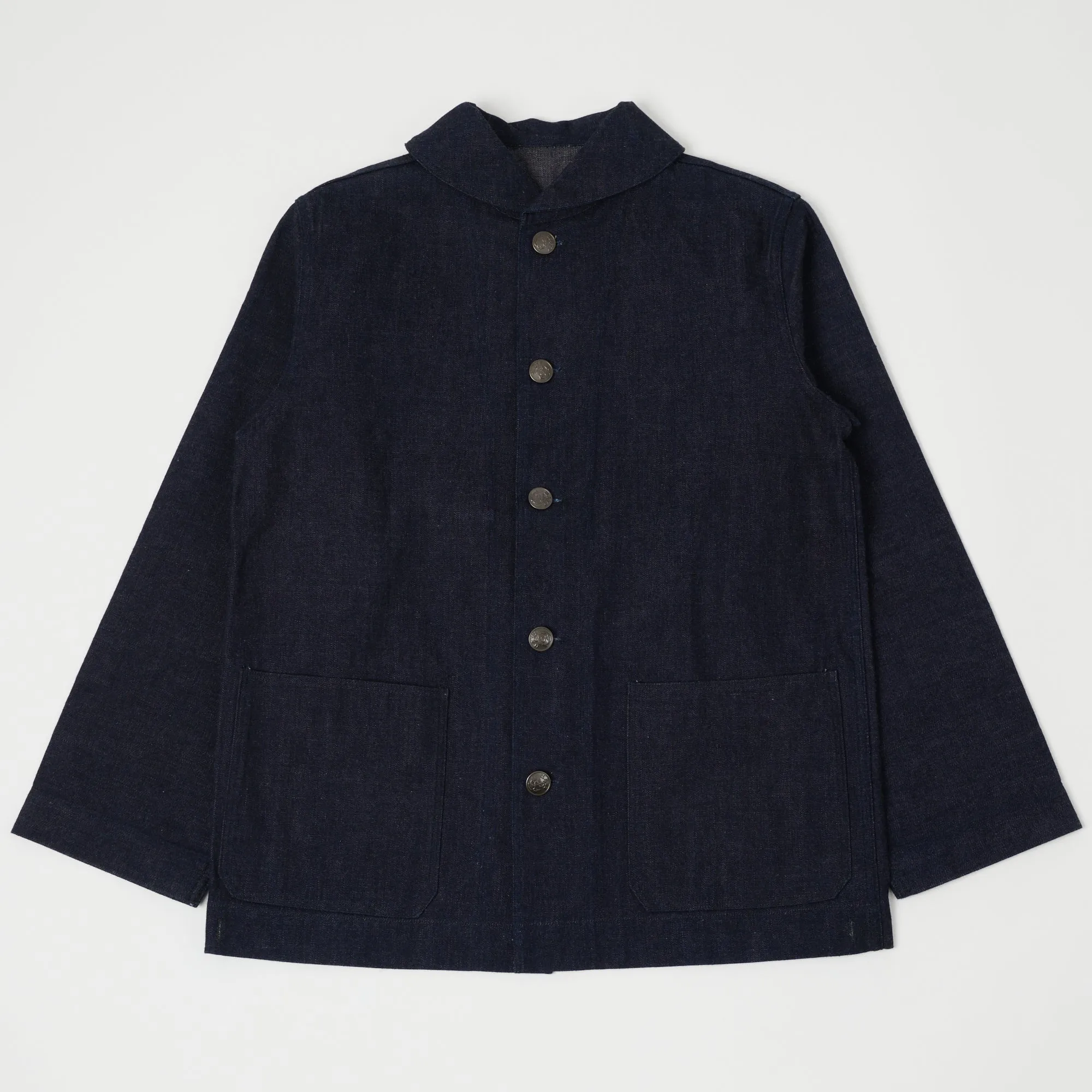 Adaptive Tension Bands Warehouse & Co 2142 U.S. Navy Denim Deck Jacket - Raw
