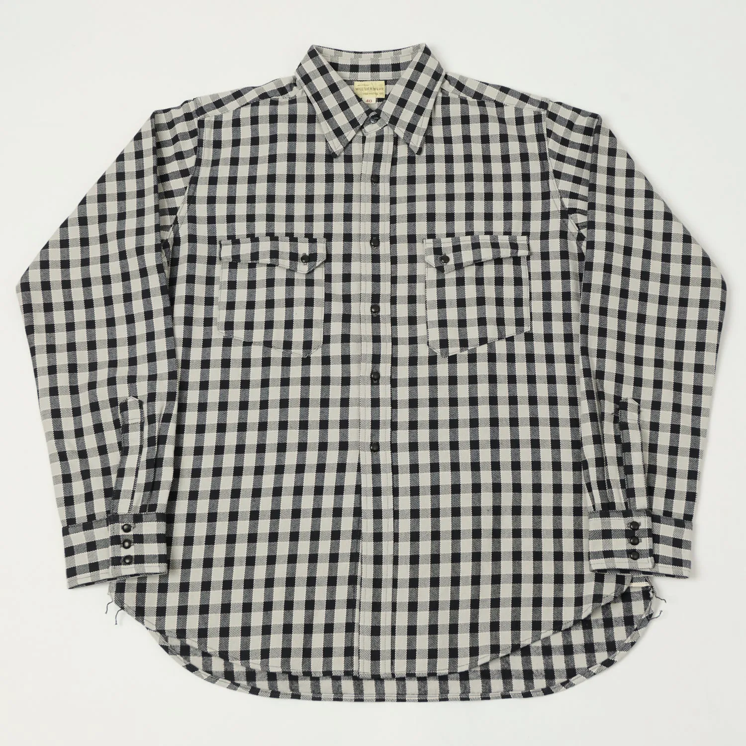 Warehouse & Co 3052 Longhorn Flannel Western Shirt - Black Graphic Art