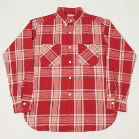 Comfort-First Stretch Material Warehouse & Co 3055 Duck Digger Plaid Work Shirt - Red