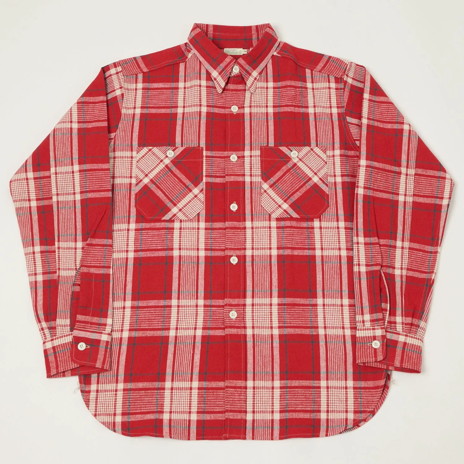 Comfort-First Stretch Material Warehouse & Co 3055 Duck Digger Plaid Work Shirt - Red