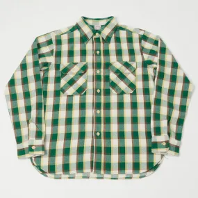Perfect Wear Reinforced Elasticity Warehouse & Co 3104 Buffalo Check Flannel Shirt - Green