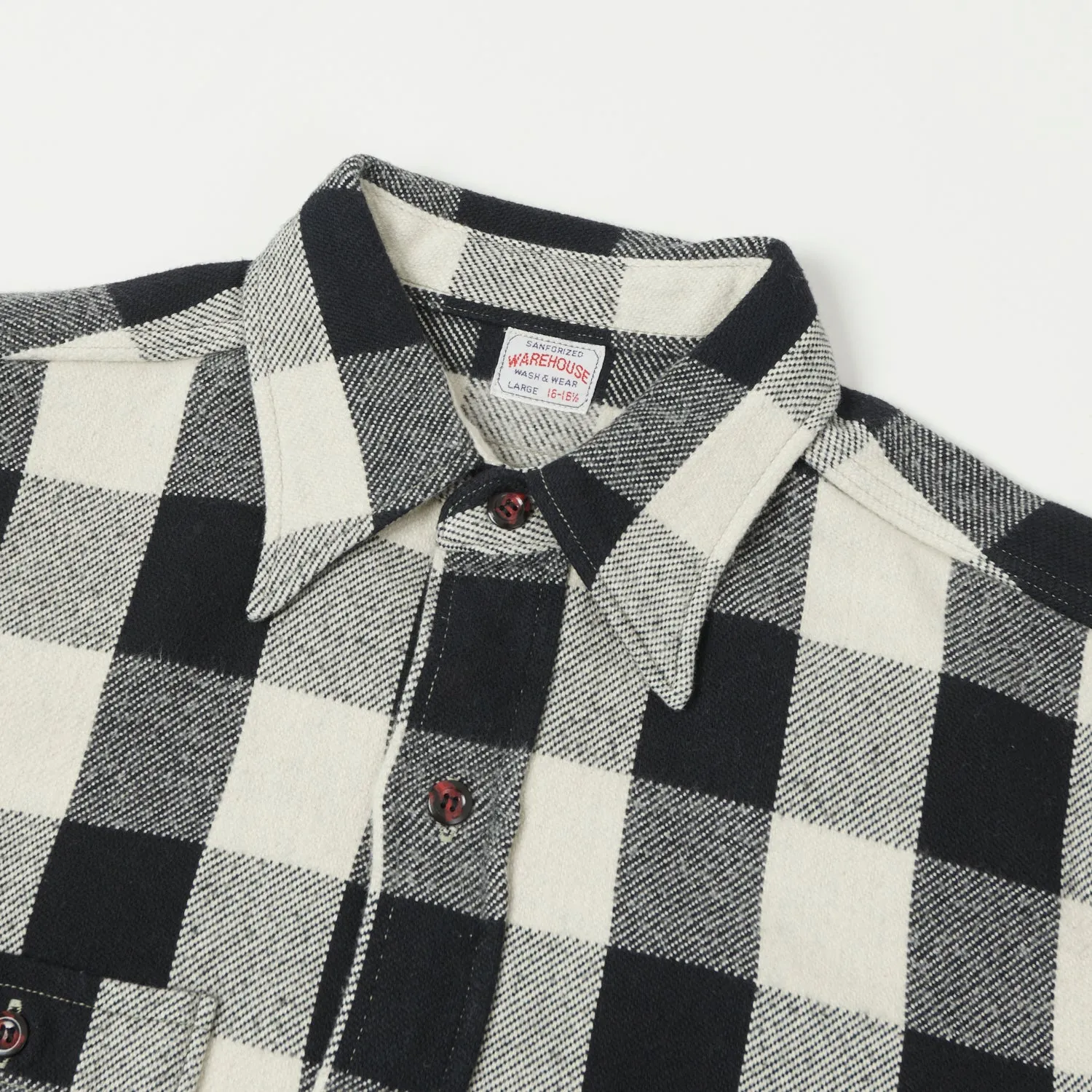 Warehouse & Co 3104 Plaid Flannel Shirt - Black Lightweight Layer