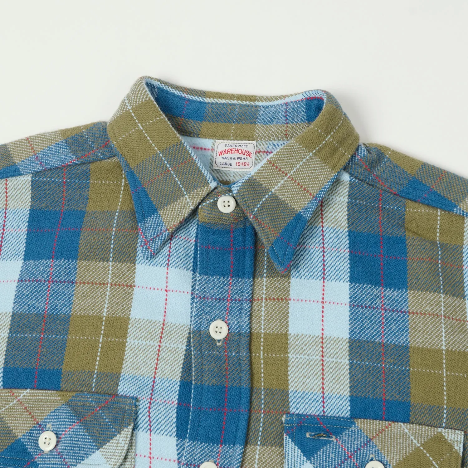 Essential Piece Warehouse & Co 3104 Plaid Flannel Shirt - Blue