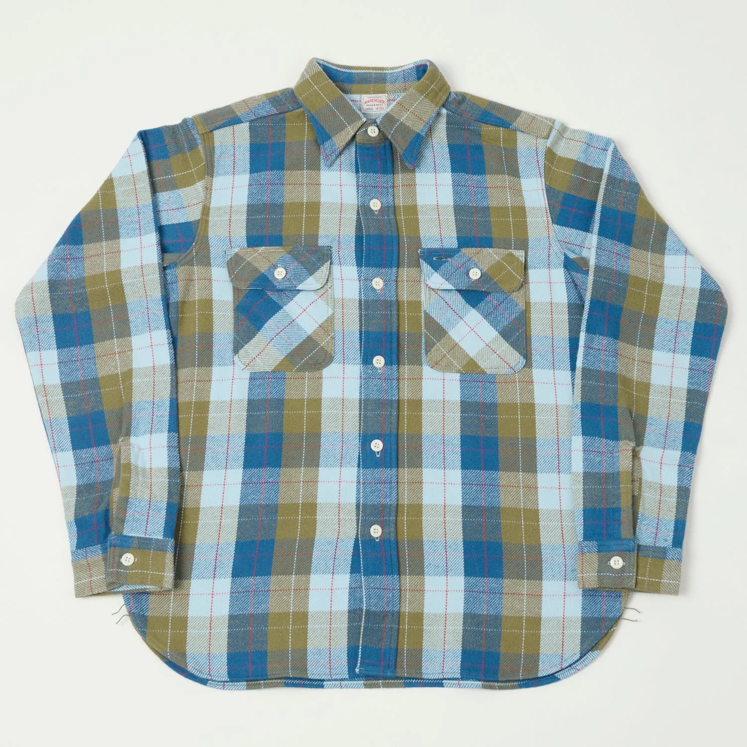 Rugged Style Warehouse & Co 3104 Plaid Flannel Shirt - Blue