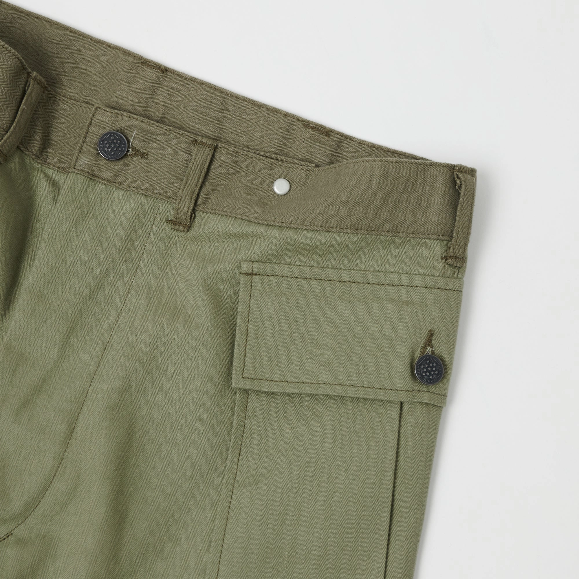 Warehouse & Co 1098 U.S. Army Herringbone Twill Pant - Olive Drab Contrast Trim