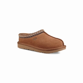Ugg Tasman II 1019066K-CHE Slippers Kids Chestnut Brown Suede Slip-On GUG71 Wedge Sole Simple Fit Sandals