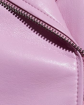 Clementine Recycled Leather Jacket | Paris Pink Convertible Design Functional Comfort