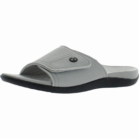 24 Kiwi Mens Faux Leather Slip On Slide Sandals Puncture Resistant Midsole Durable Walking