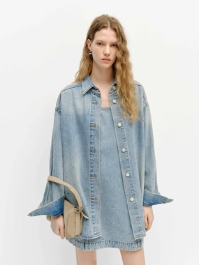 Snag Free Surface Crystal Detail Cotton Jacket