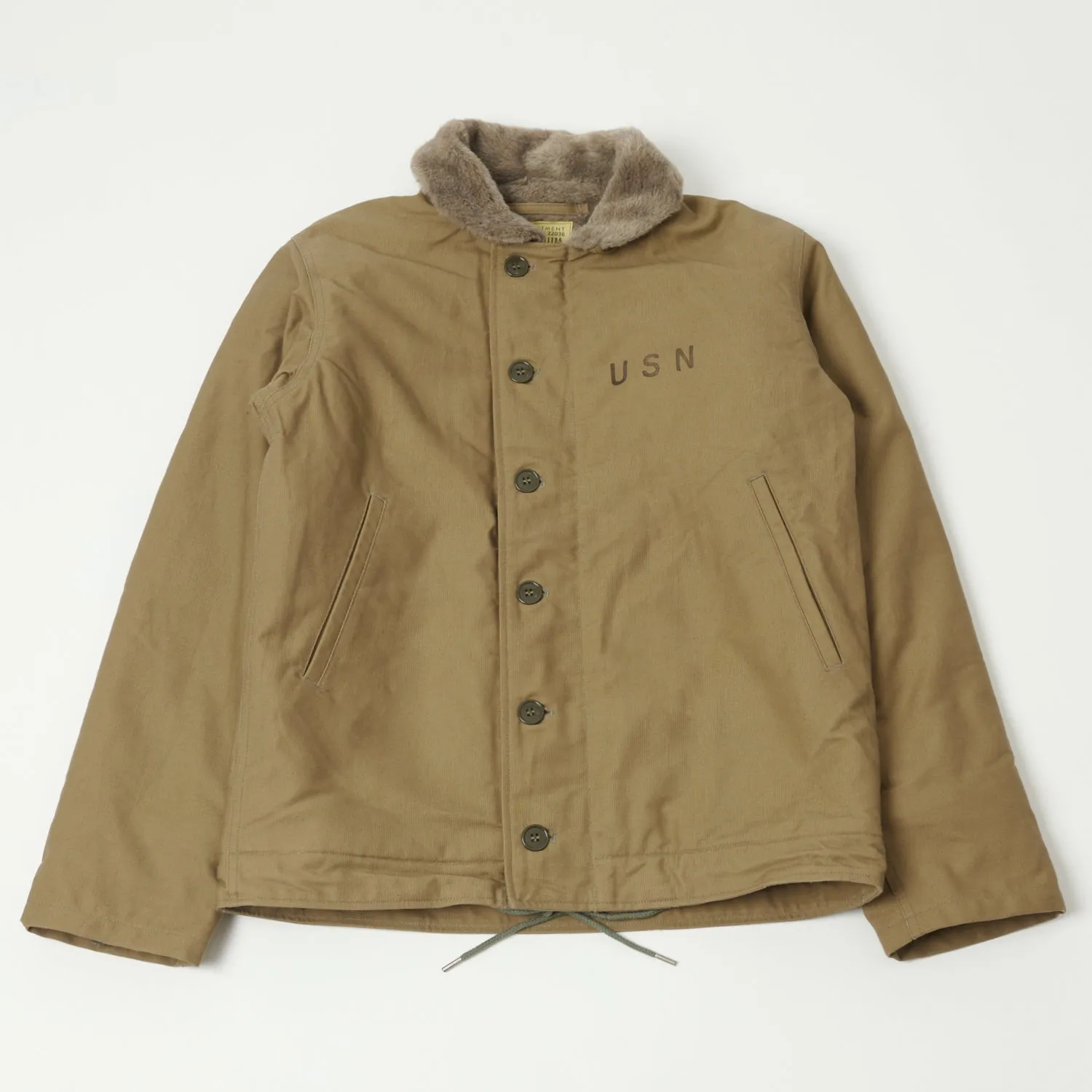 Buzz Rickson's U.S. Navy N-1 Deck Jacket - Khaki Chill Commute Fit