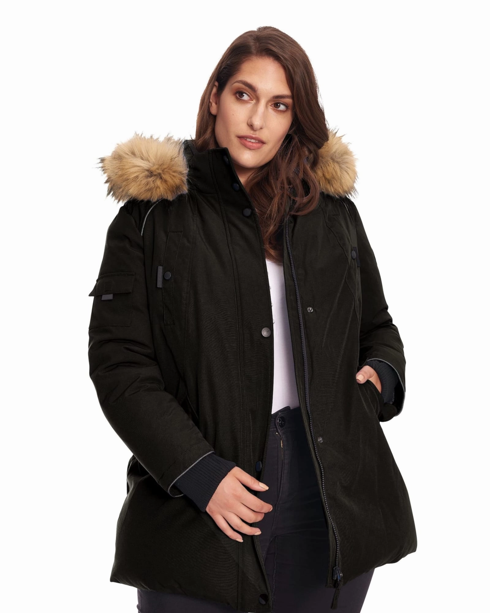 GLACIER | Vegan Down Recycled Parka Winter Jacket | Black Go Anywhere