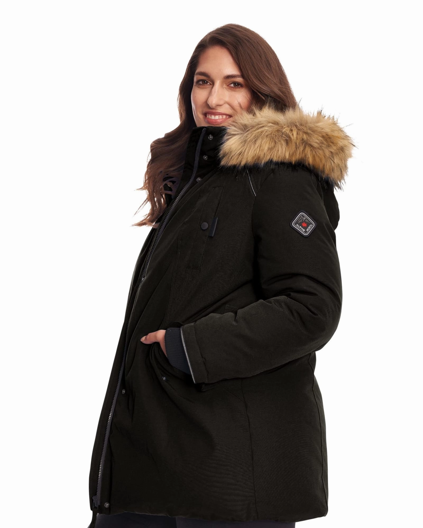 Stretch Comfort Calendar GLACIER | Vegan Down Recycled Parka Winter Jacket | Black