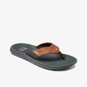 Calm Mood Men's Santa Ana Flip-Flops In Grey/tan