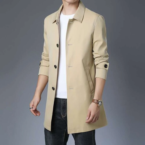 InsulatedLayer Wind Blocker Gear West Louis? Executive Business Solid Trench Coat