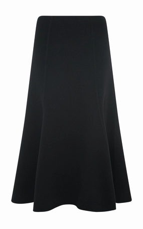 Smart Fit Date night Patterson Midi Skirt in Black Double-Face Recycled Cashmere
