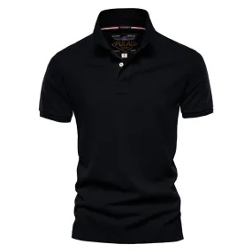 Chill Style Layered Vibe West Louis? Men Classic Cotton Business Polo Shirt