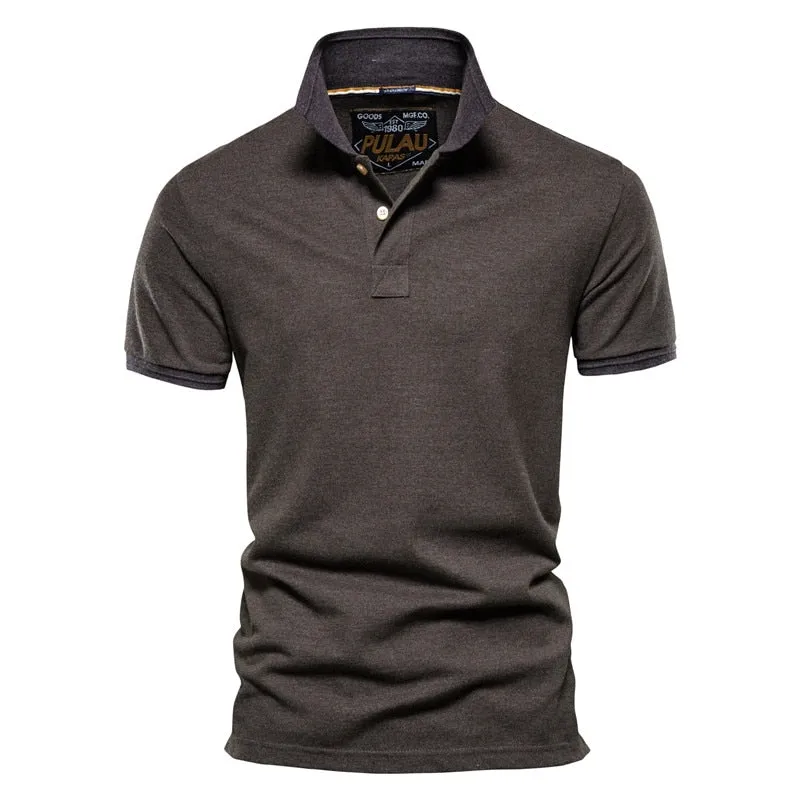 West Louis? Men Classic Cotton Business Polo Shirt Active Fit