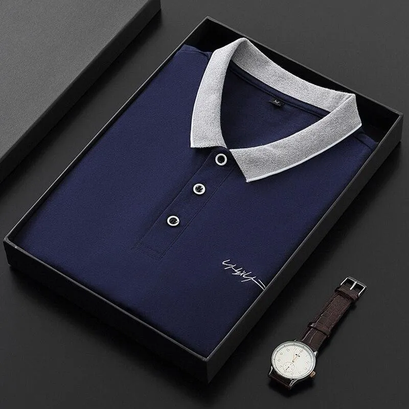 West Louis? Slim Fit Cotton Polo Shirt Durable Material Tailored Style