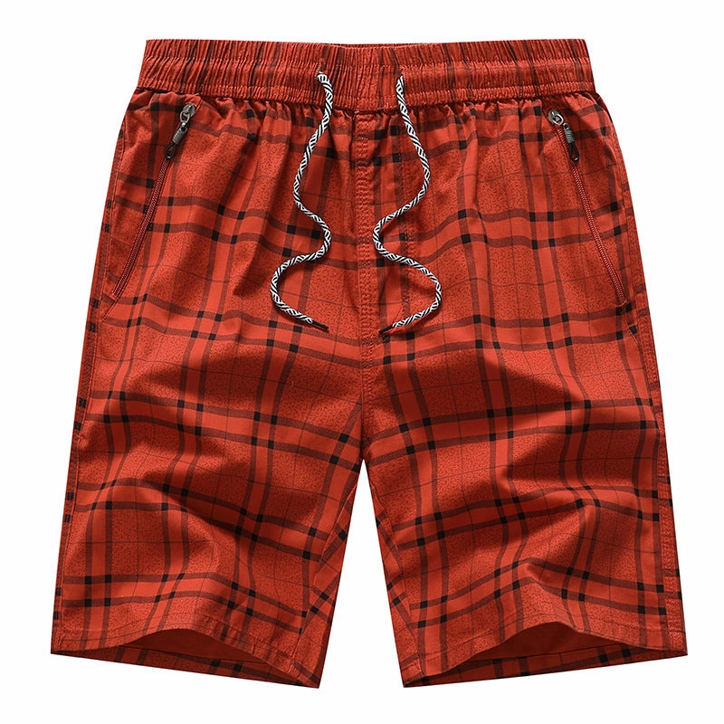Fashion Forward Durable Weave West Louis? Bermuda Elastic Waist Plaid Shorts