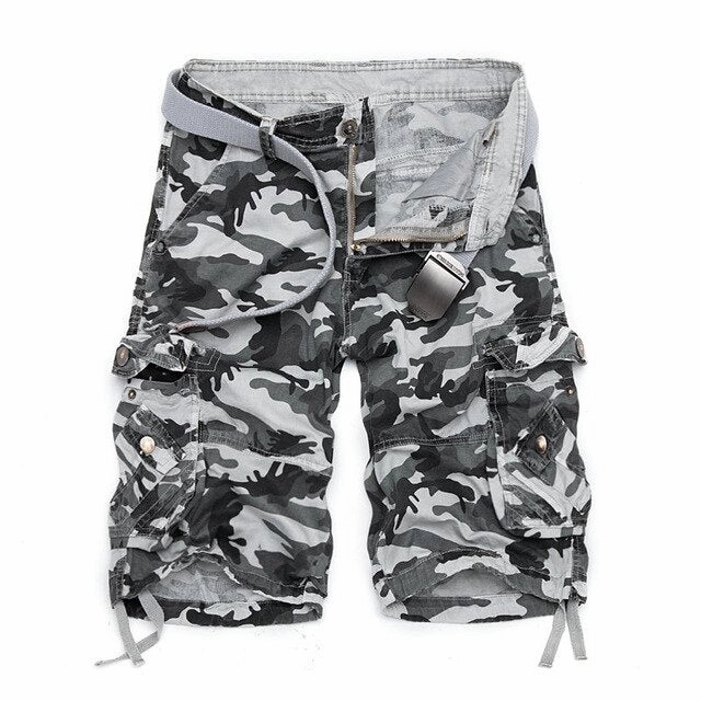 Slim Shape West Louis? Cotton Camouflage Cargo Shorts