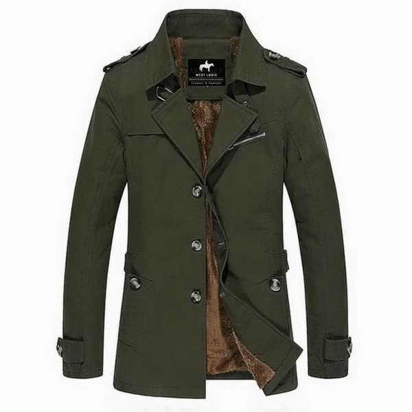 Zip Off Detailing Teflon Coated Fabric West Louis? High Quality Thicken Cotton Parkas Coat