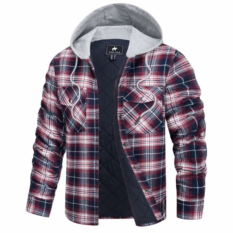 West Louis? Lumberjack Cotton Flannel Hooded Jacket Age Change