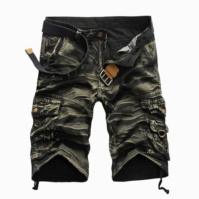 Eco Friendly Dye West Louis? Men's Comfortable Camo Cargo Shorts