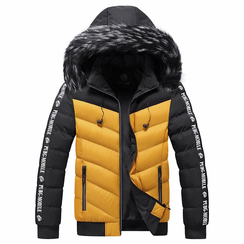 West Louis? Patchwork Thick Warm Fur Hood Waterproof Parka Performance Edge Mask