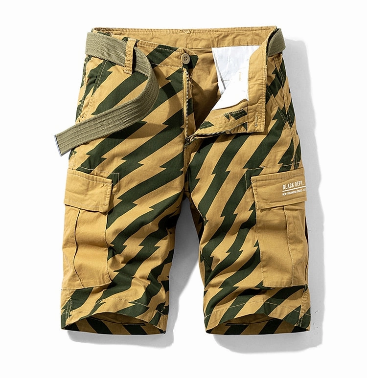 Snag Free Zipper Flexibility Built-In West Louis? Striped Fashion Twill Cotton Short