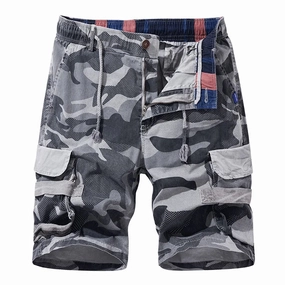 West Louis? Summer Men Cotton Camouflage Shorts button-down look
