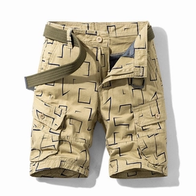 West Louis? Unique Pattern Cargo Shorts Weekend Casual Fit Flexibility
