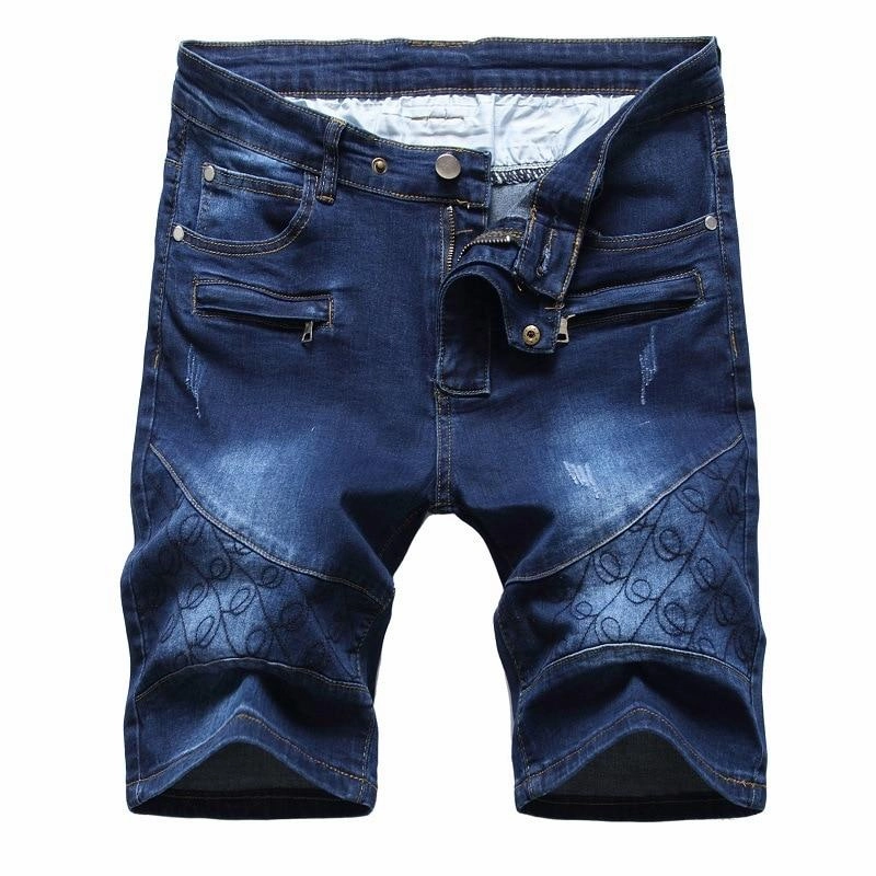 Light Flex Wear West Louis? Washed Five-Point Zipper Shorts Jeans