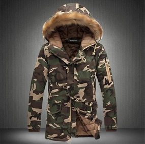 Trail Friendly West Louis? Winter Camouflage Fur Hood Parka