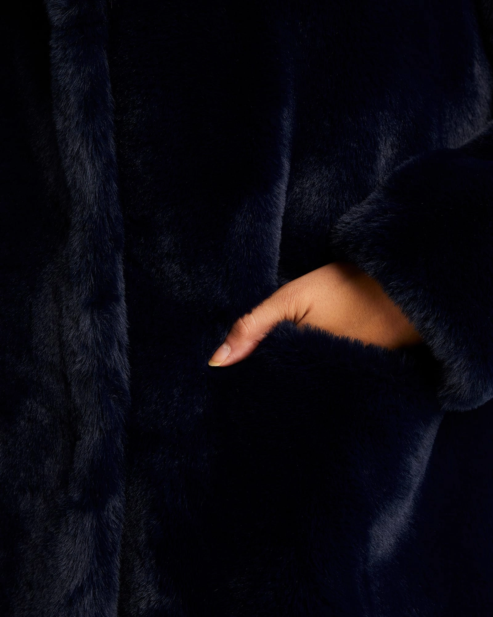 Whistler Coat | Navy Express Stretch Knit Fabric