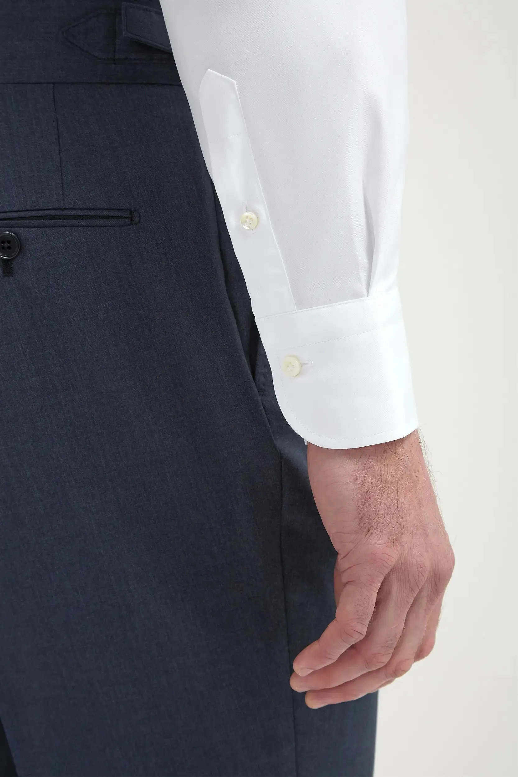 White Shirt ??Sartoriale collection??- Made In Italy Two Tone Stitching