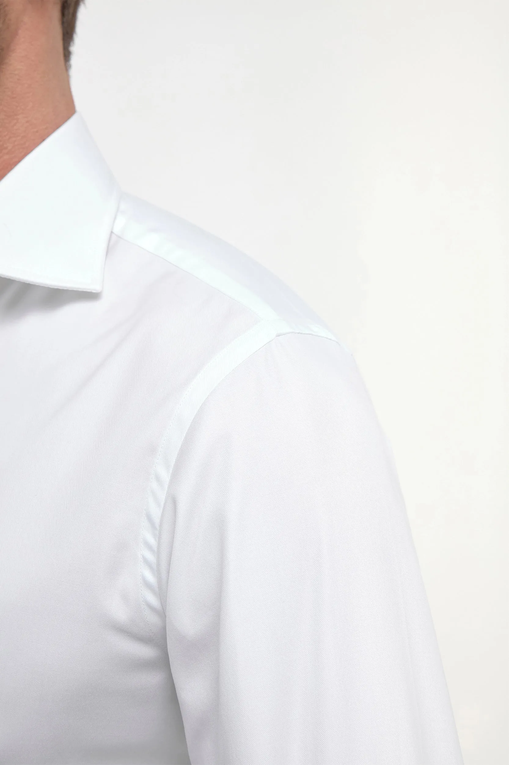 White Shirt with double cuff - Made In Italy Temperature Regulating