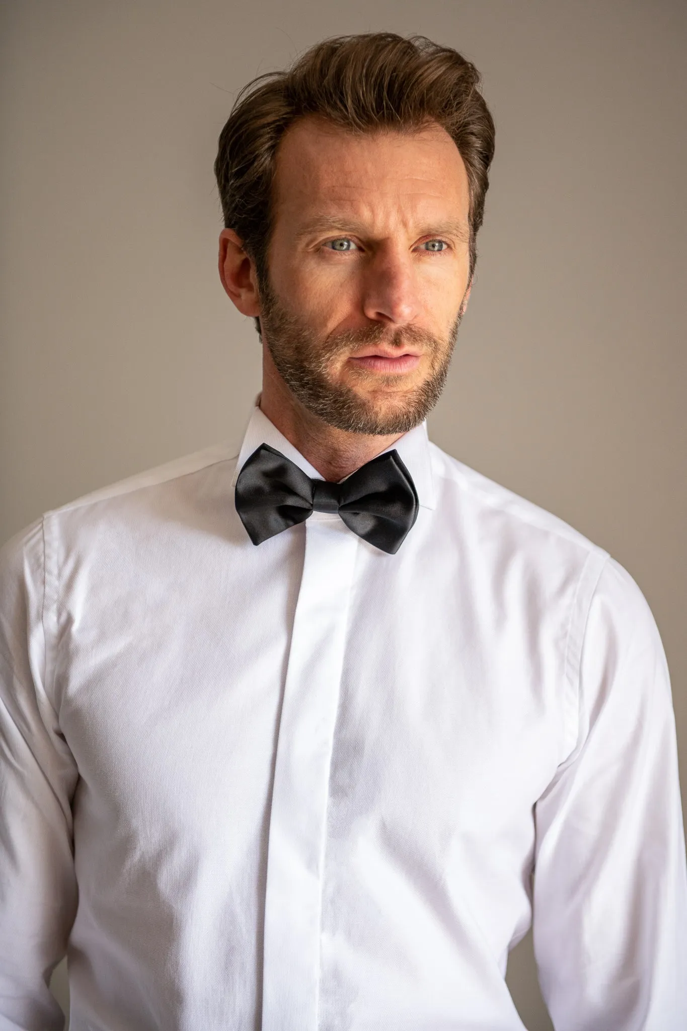 White tuxedo Shirt - Made in Italy Tall Option