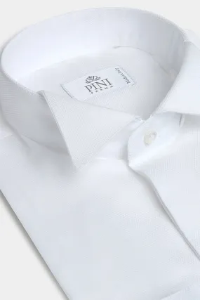 Vibrant Hue Current Style White tuxedo Shirt - Made in Italy
