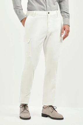 White cargo trousers - Made in Italy FlexibleKnees